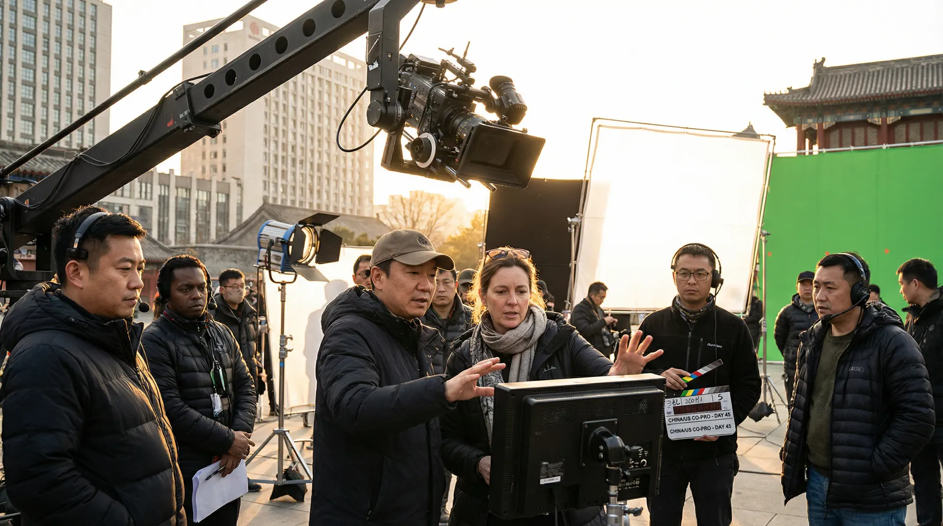 四虎与国际影视团队合作拍摄现场